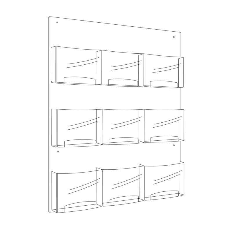 Clear2c 36" H Magazine Rack