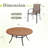 8-Person Round Patio Dining Set with 60" Dining Table and 8 Stackable PVC-coated polyester Chairs-759330425