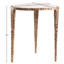 Table de bout / base en aluminium véritable avec plateau en marbre véritable blanc Gild-132020686-132020687