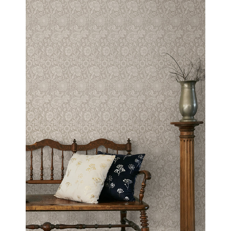 Rouleau de papier peint non tissé L 33 pi x l 20,9 po, Taupe
