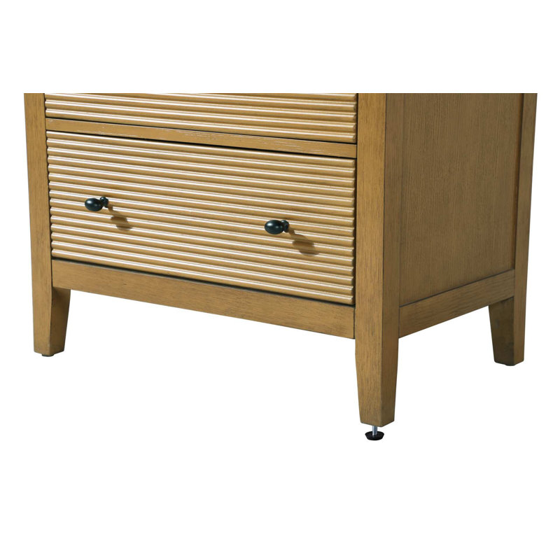 Open Shelving Bath Storage Cabinet, 72" H x 24" W x 18" D, Honey Teak