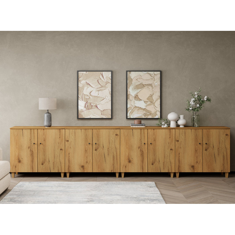 Lysiane 8 - Door Accent Cabinet, Oak Brown