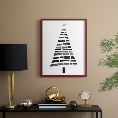 «Christmas Holiday Art LX», reproduction encadrée - bois massif