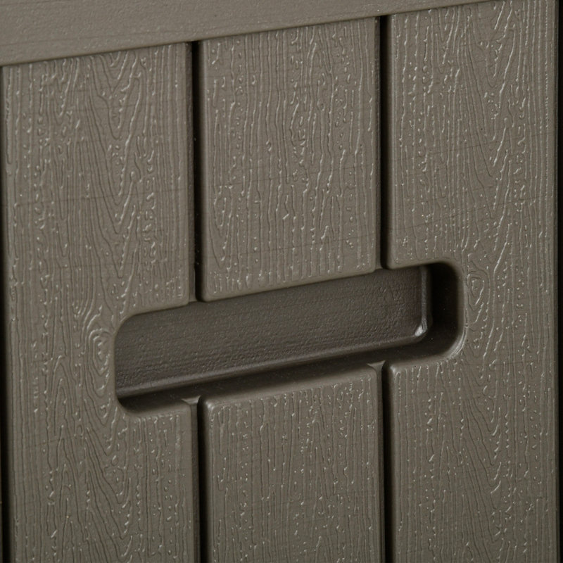 Balconera 230 Gallons Water Resistant Deck Box With Flexible Divide, Gray
