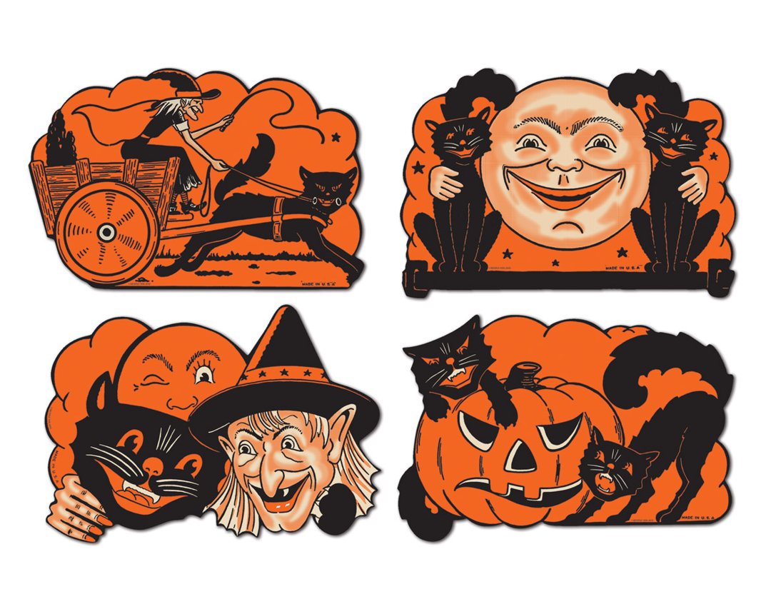 Halloween-Vintage Cutouts (Set of 4) The Holiday Aisle®