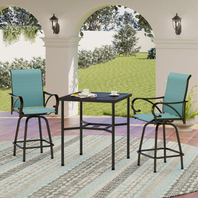 Alyne 2 - Person Patio Dining Set with Square Table
