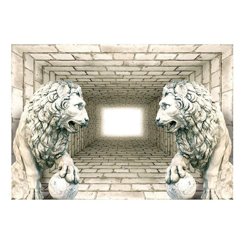 Peel & Stick Wall Mural, 110" L x 154" W, Gray/Beige