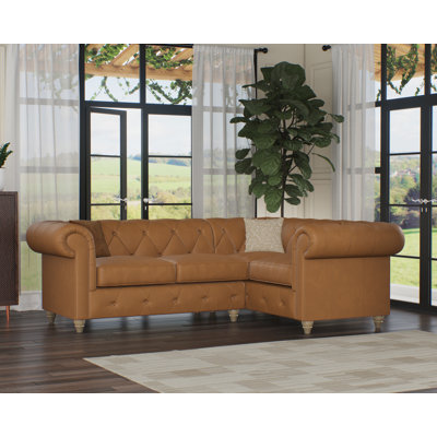 Melrose 3 Seater Leather Corner Sofa 