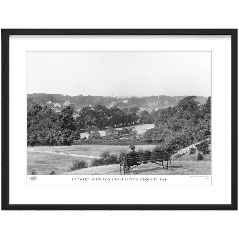Bromley, View From Recreation Ground 1898 by Francis Frith - Single Picture Frame Print, 60cm H x 80cm W x 2.3cm D