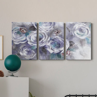 " Iced Flowers " 3 - Pieces