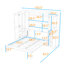 Lit escamotable avec armoire intégrée et tablettes de rangement-1035354545-1035354551
