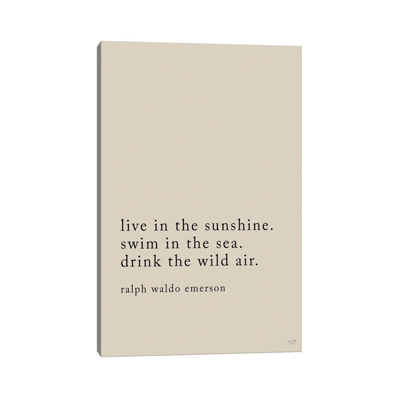 Live In The Sunshine by Lux + Me Designs - Wrapped Canvas Print, 66.04 cm H x 45.72 cm W x 3.175 cm D