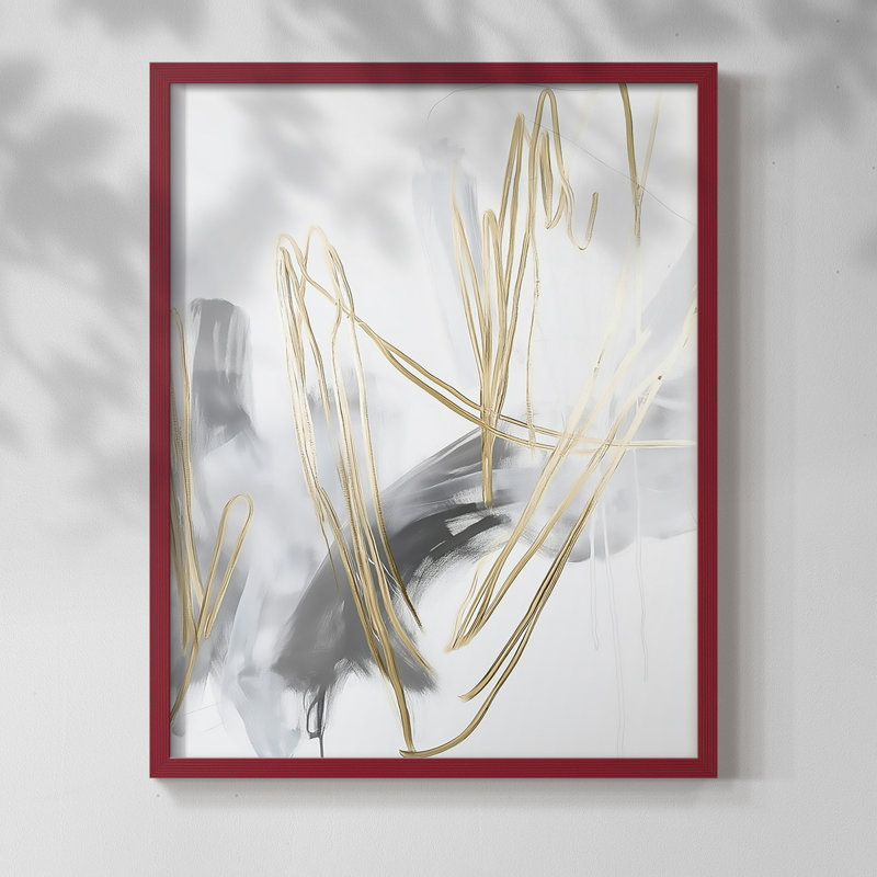 "ABSTRACT Series DCCL XXXII" par J Paul, H 11 po x l 9 po, Rouge