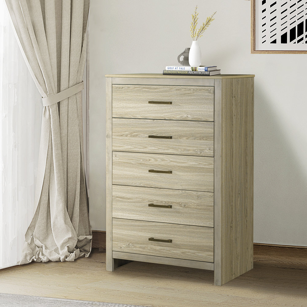 Millwood Pines Addeline 54W 7 Drawers Dresser Organizer, Wood Rustic Wide  Chest of Drawers & Reviews