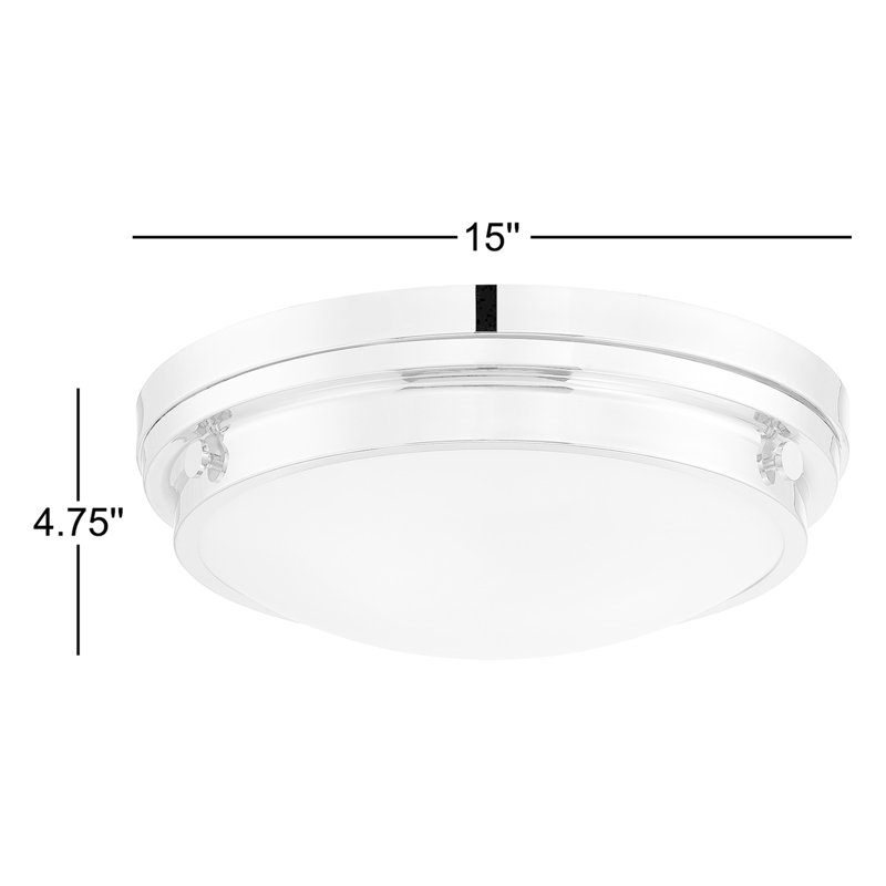 Alastair 3-Light 15" Flush Mount in Satin Nickel, Satin Nickel