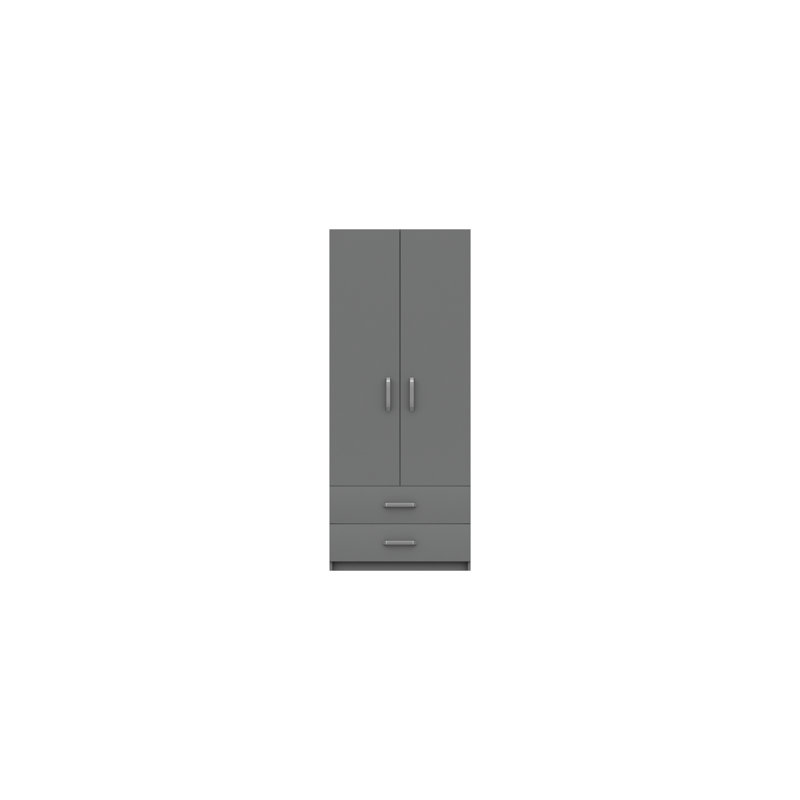 Narvaez 2 Door Wardrobe, Dust Grey Gloss