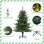 4 Ft Pre-Lit Artificial Christmas Tree with 150 Warm White LED Lights, Hinged Small Xmas Tree