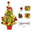 Petit arbre de Noël 45 cm avec lumières, mini arbre de décoration de bureau, 2 piles AA non incluses-230654322