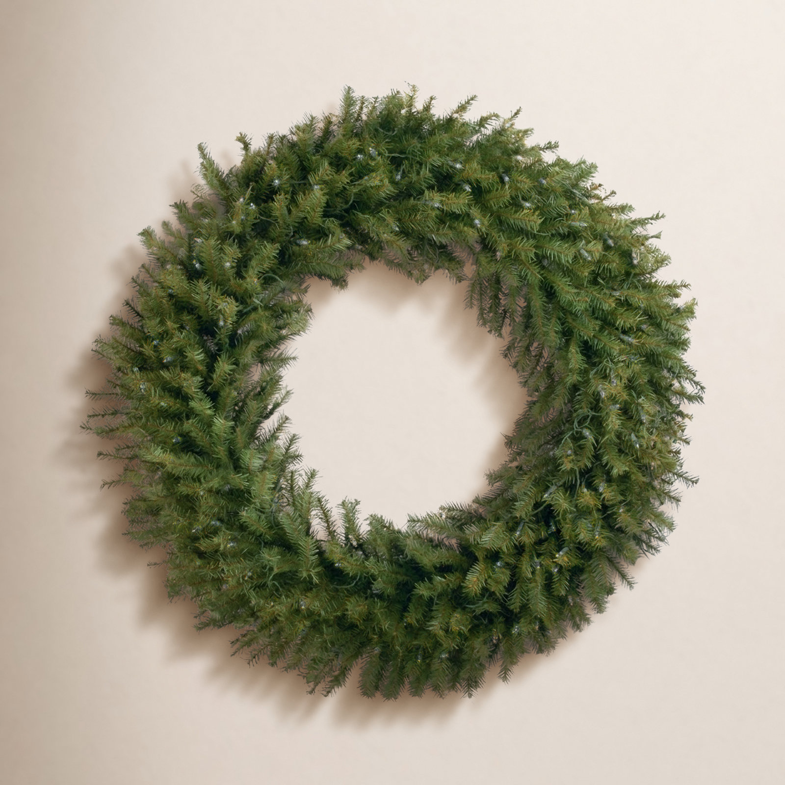 Fir Pre-Lit Wreath, 60" H x 60" W x 6" D