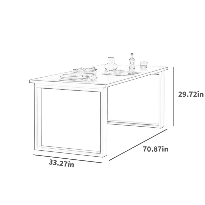 Table de salle à manger Retro, L 33,27 po x L 70,87 po