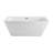 60" Streamline Freestanding Soaking Acrylic Bathtub With Drain and Bamboo Tray-967196311