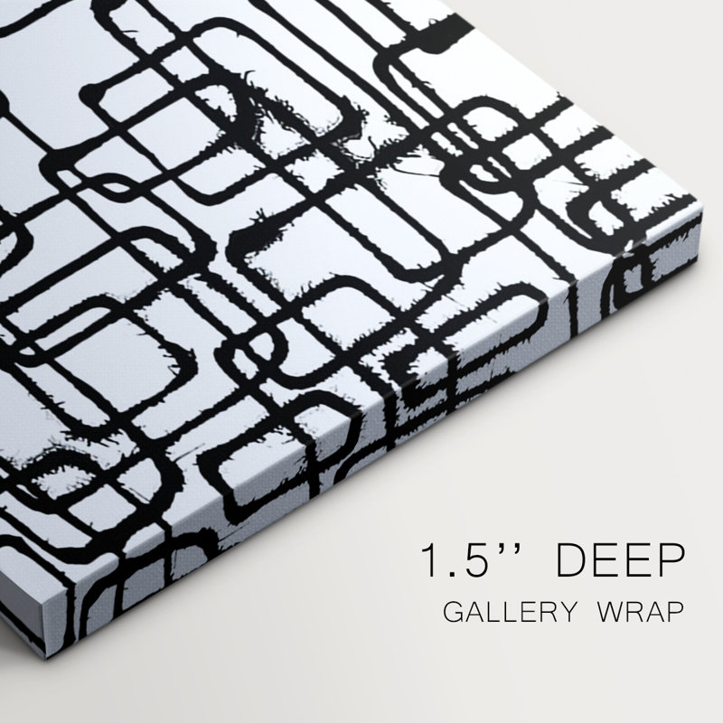 Linear Effervescence I - Toile tendue sur mesure avec châssis - 3 pièces, H 36 po x l 72 po