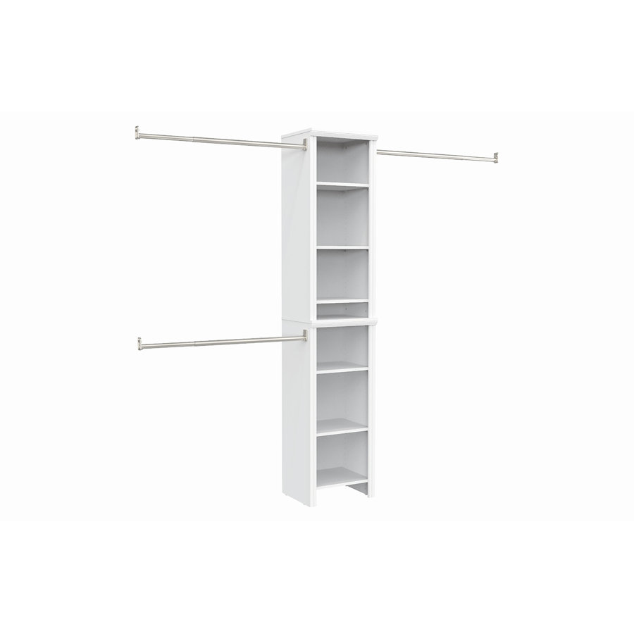 Impressions White Wood Closet System Tower Kit