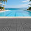 Carreaux de terrasse en plastique emboîtables, 44 paquets de tuiles de terrasse, 12 pouces x 12 pouces imperméables pour une utilisation toutes saisons, tuiles de terrasse de piscine arrière, gris foncé-116657573