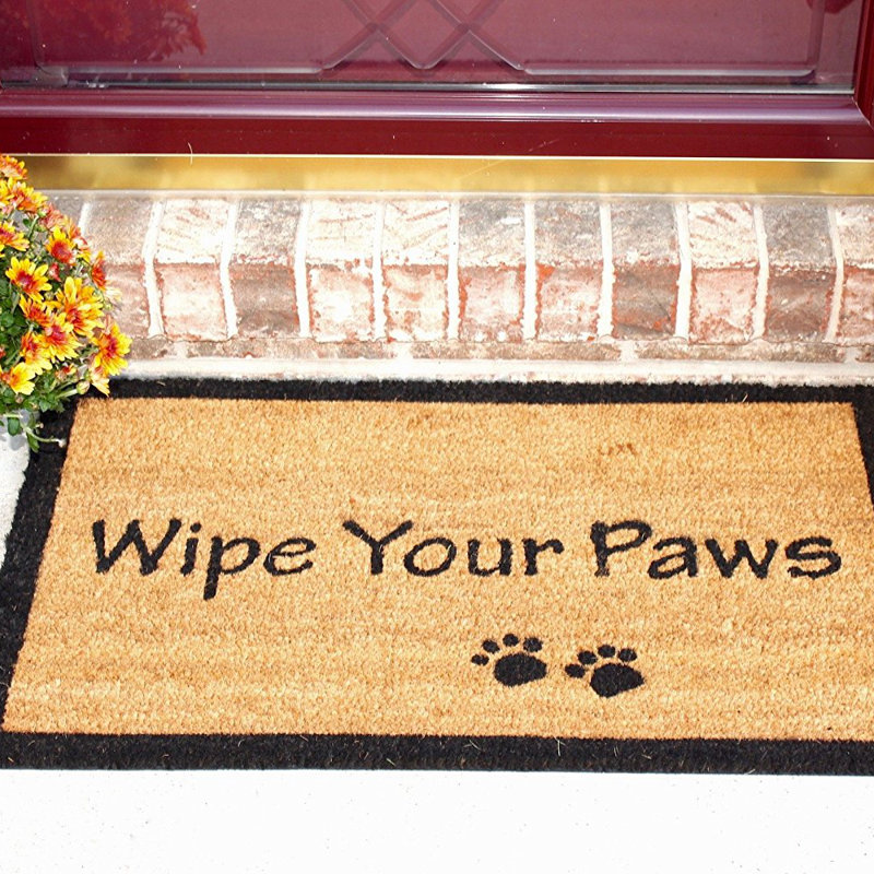Tapis de porte d'extérieur antidérapant Wipe Your Paws Coir (Coco) 30 po x 18 po