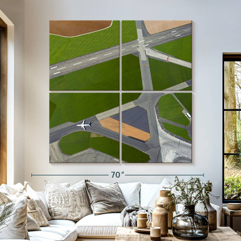 Mehar Airport Runways, 57" H x 57" W