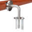 Aluminium Handrail, Round, For Indoor And Outdoor Use, Oak Look, 100 Cm, 42 Mm Diameter, With Bracket, Brown