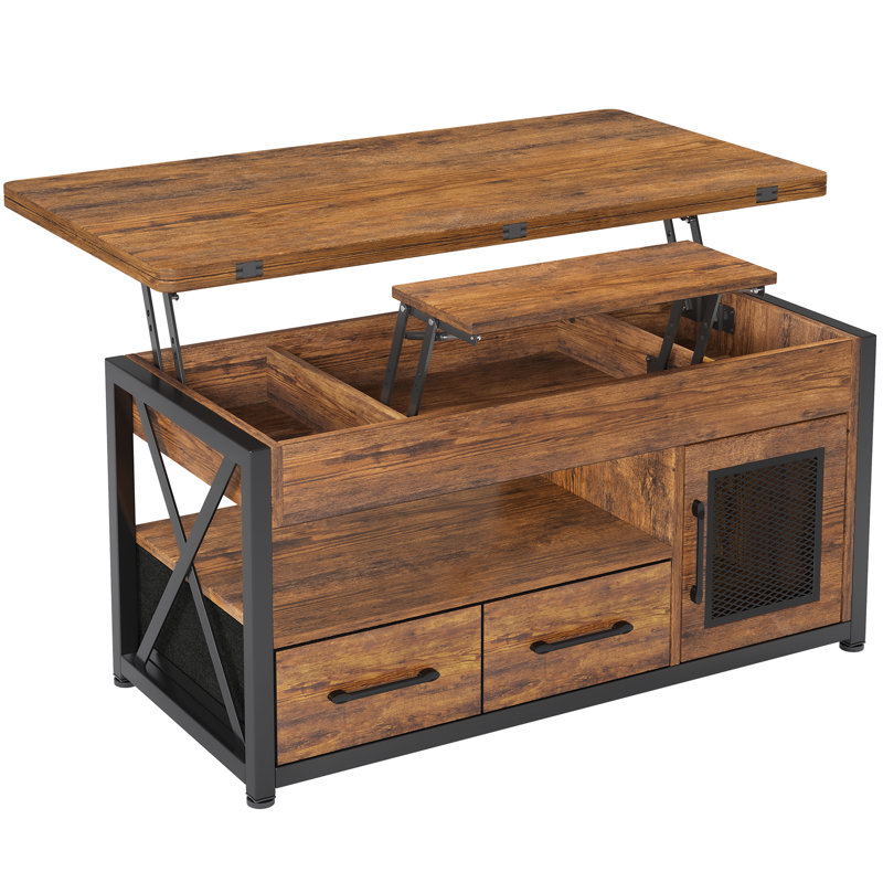 Dessus de table basse Soukaina, Brun