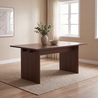Modern Wood  Rectangula Dining Table for 4-6 People