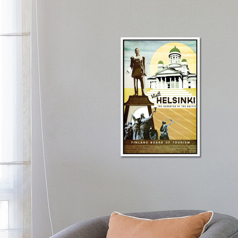 Finland-Helsinki by Bragi Ingibergsson - Print on Canvas, 66.04 cm H x 45.72 cm W, White Framed