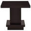 Ensemble de tables basses et de bout carrées 3 pièces Reese, conception à niveaux, bois brun-129591777