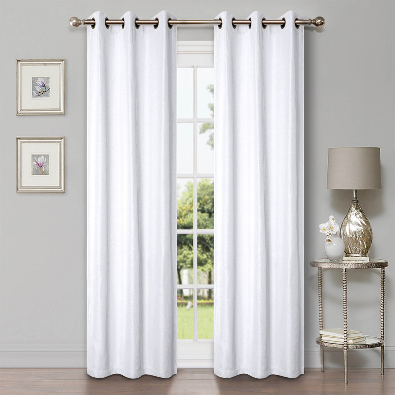 Panneau de rideau obscurcissant 100% polyester, L 42 po x L 96 po, Blanc neige