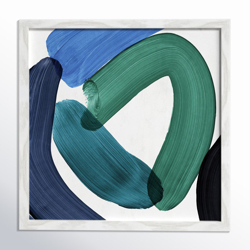 Smooth Bend I, 17" H x 17" W x 0.75" D, White Framed