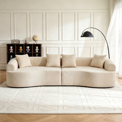 Canapé incurvé incurvé, compression modulaire 106 po