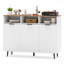Buffet Buffet avec 3 compartiments ouverts 3 portes 5 tablettes réglables