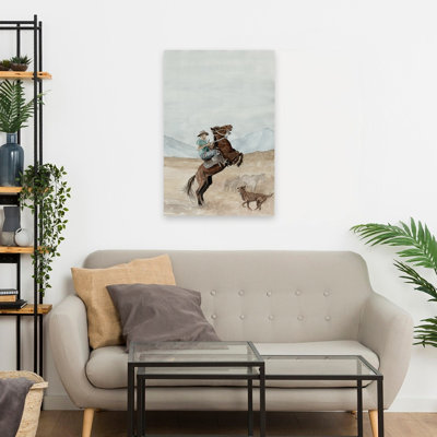 Round 'Em Up I - Western Cowboy Horses, art contemporain