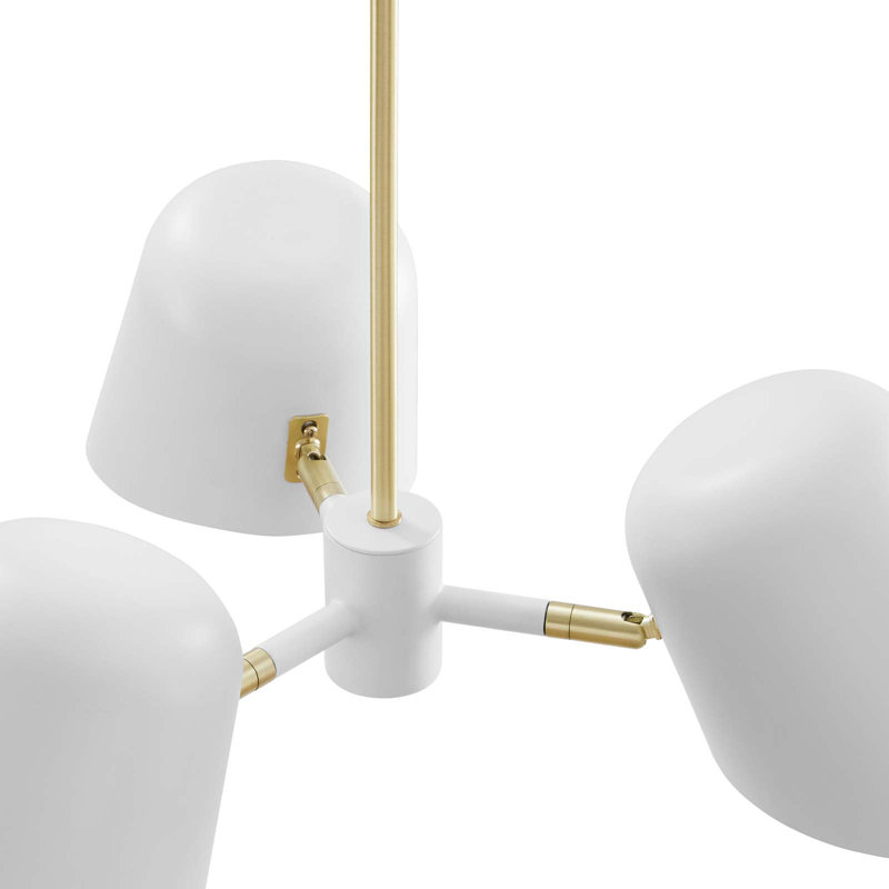 Luminaire suspendu 3 lumières en noir, Blanc