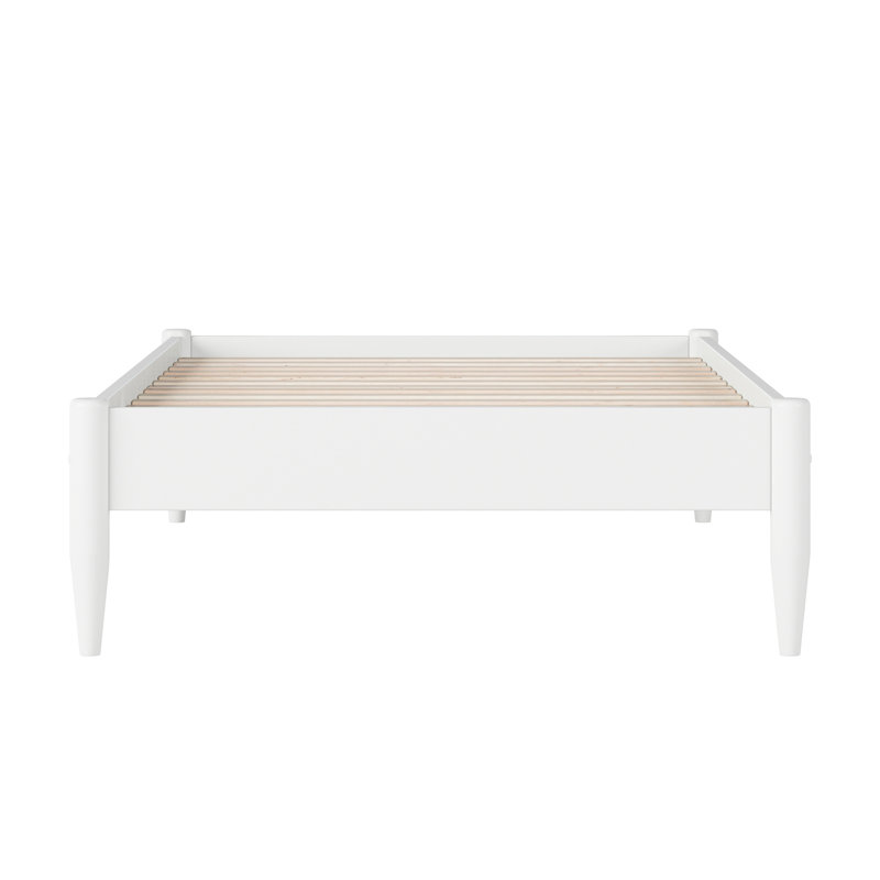 Structure de lit Anitia, Simple extra long, Blanc