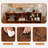 10 Cubes Bookshelf, Wooden 3-Tier Open Shelf Bookcas Book Shelf Storage Organizer with 5 Iron Legs for Home Office, Living Room, Bedroom-186359214
