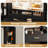 Large Lighted Makeup Vanity Set with Adjustable RGB Lights & Charging Station, Dressing Table with Mirror & Large Storage-1894107967