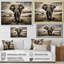 «Afrique Elephants Grace», reproduction sur toile-415625154-415625152