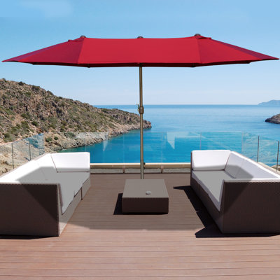 Parasol extérieur rectangulaire en acier de 15 pi Outsunny