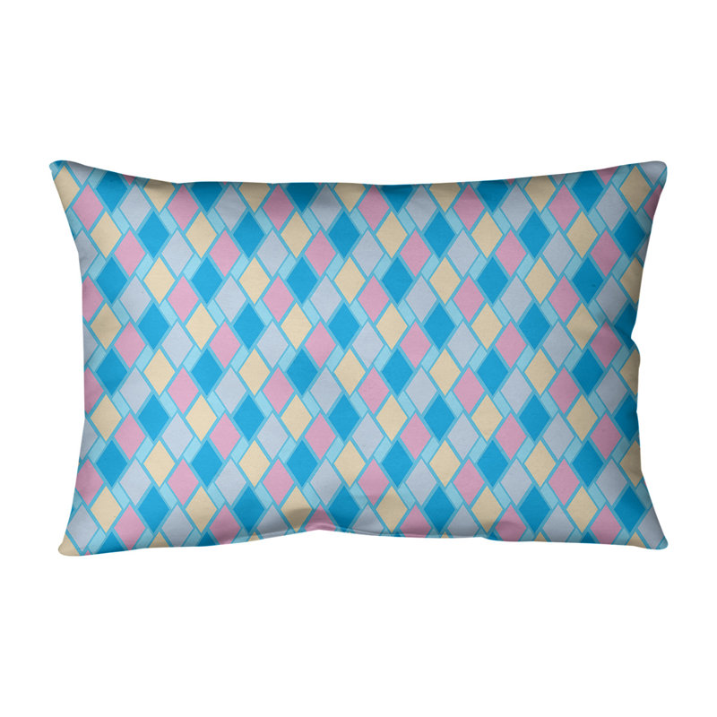 Housse de coussin rectangulaire Katelyn Elizabeth, Pas de bourre, Bleu