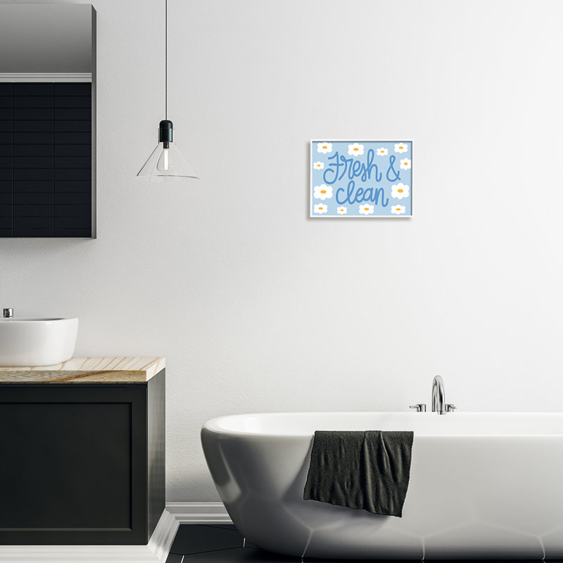«Fresh & Clean Blue Daisy Motif on Wood» par Taylor Shannon Designs, impression, H 14 po x l 11 po x P 1,5 po