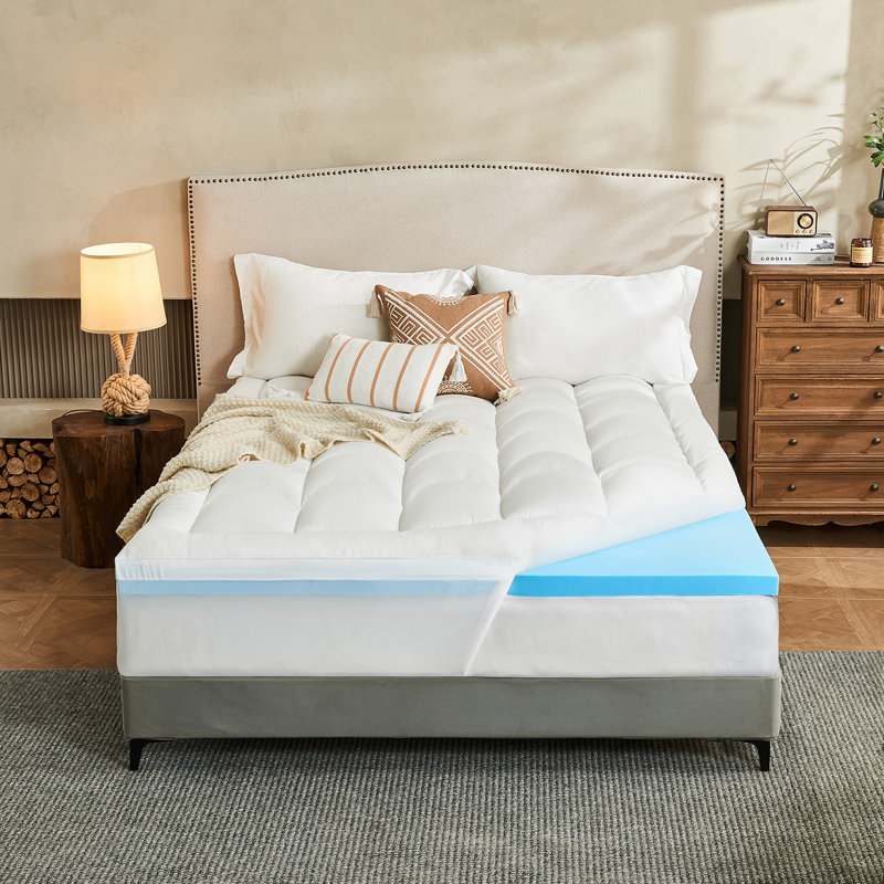 Surmatelas en mousse viscoélastique rafraîchissante Millman, Très grand simple