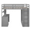 Lit mezzanine avec tiroirs, bureau et garde-robe